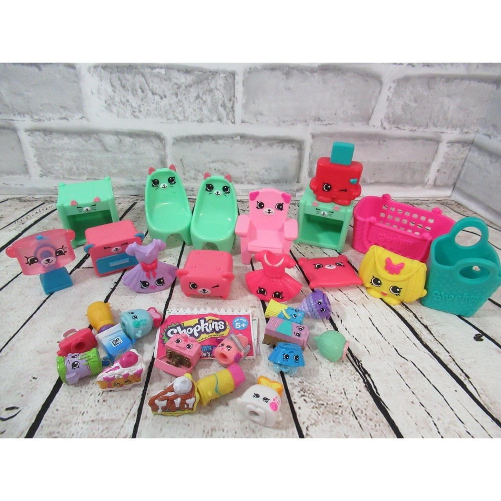 Shopkins lot Mcdonalds furniture accessories dresses and small figures lot